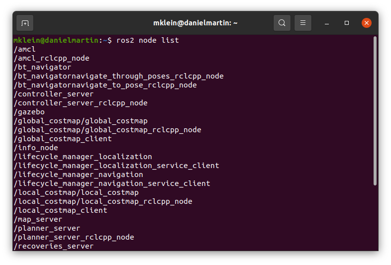 ROS2 used by typing commands in a terminal